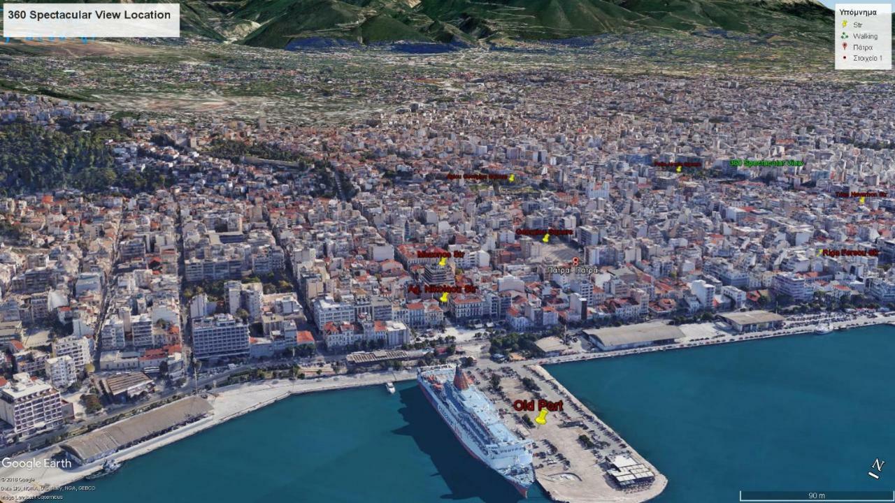 360 Spectacular View Lejlighed Patras Eksteriør billede